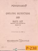Powermatic-Powermatic Model 89-20\", Band Saw, Operations and Parts Manual 1971-89-20\"-01